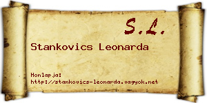 Stankovics Leonarda névjegykártya